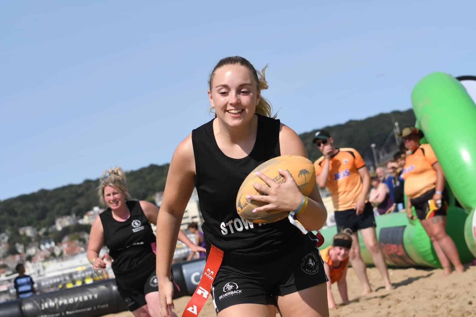 Izzy Maaz in Action with Stow Ladies Rugby – Sponsored by Hayman-Joyce