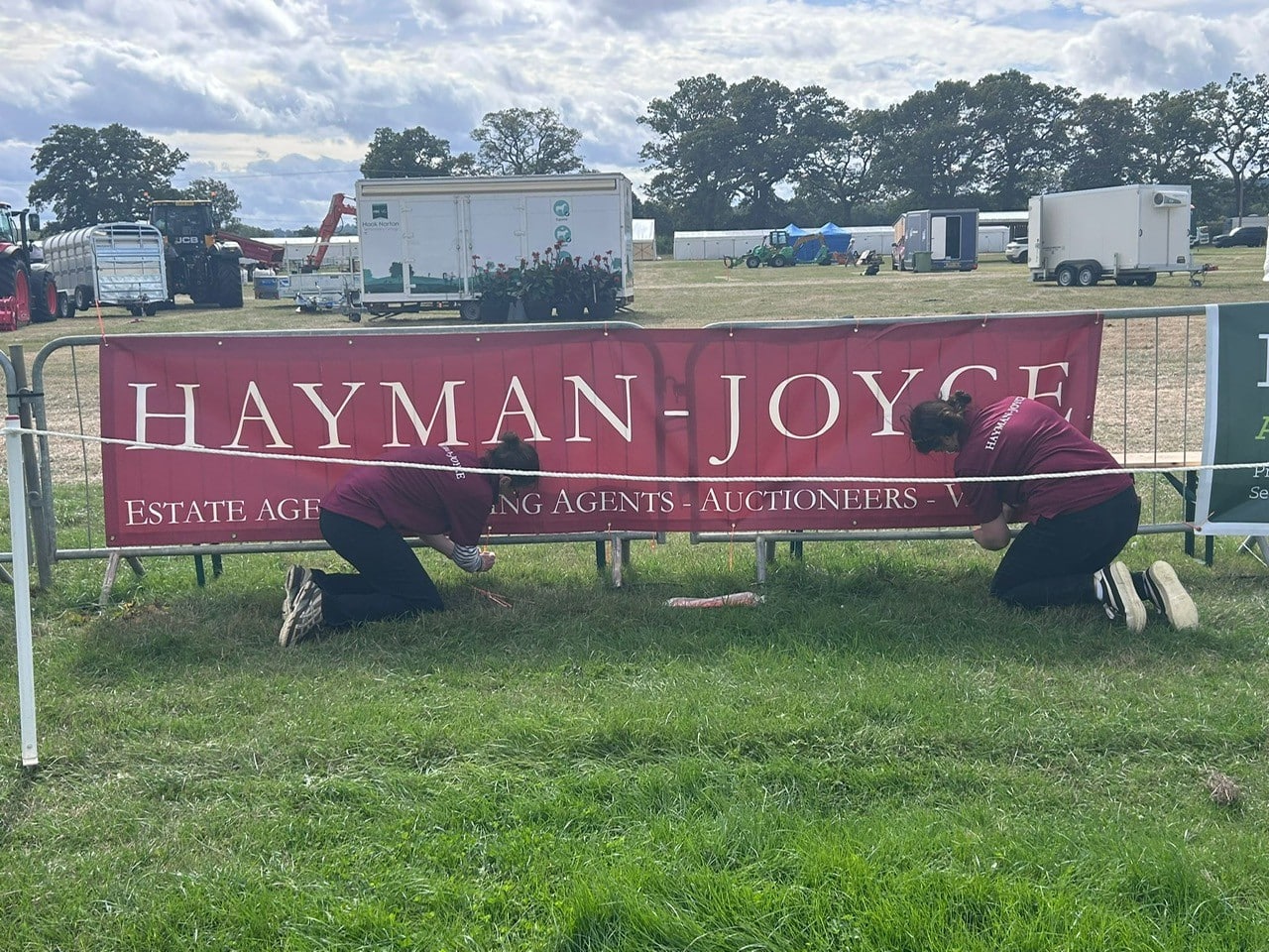 Emma Cattell and Anna volunteering ahead of Moreton Show 2026